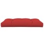 Cojín para sofá de palets de tela rojo 120x80x12 cm