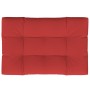 Cojín para sofá de palets de tela rojo 120x80x12 cm