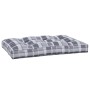 Cojín para sofá de palets de tela a cuadros gris 120x80x12 cm de , Cojines para sillas y sofás - Ref: Foro24-360527, Precio: ...