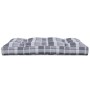 Cojín para sofá de palets de tela a cuadros gris 120x80x12 cm de , Cojines para sillas y sofás - Ref: Foro24-360527, Precio: ...