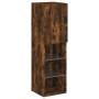 Muebles de TV de pared con luces LED 8 piezas roble ahumado by , TV Furniture - Ref: Foro24-3216768, Price: 336,04 €, Discoun...