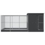 Pajarera con extensión acero plateado 497x303x216 cm | Foro24.es | Tu tienda online para hogar, jardín y más Foro24.es