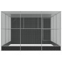 Pajarera con extensión acero plateado 497x303x216 cm | Foro24.es | Tu tienda online para hogar, jardín y más Foro24.es