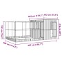 Pajarera con extensión acero plateado 497x303x216 cm | Foro24.es | Tu tienda online para hogar, jardín y más Foro24.es