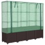 Arriate con cubierta invernadero aspecto ratán 160x40x153 cm by , Pots and planters - Ref: Foro24-4015803, Price: 146,26 €, D...