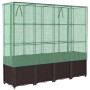 Arriate con cubierta invernadero aspecto ratán 160x40x153 cm by , Pots and planters - Ref: Foro24-4015803, Price: 146,26 €, D...