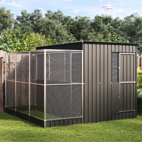 Pajarera con extensión acero plateado 290x303x216 cm by , Feet and bird cages - Ref: Foro24-3216427, Price: 1,00 €, Discount: %