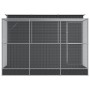 Pajarera con extensión acero plateado 290x303x216 cm by , Feet and bird cages - Ref: Foro24-3216427, Price: 1,00 €, Discount: %