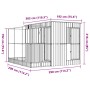 Pajarera con extensión acero plateado 290x303x216 cm by , Feet and bird cages - Ref: Foro24-3216427, Price: 1,00 €, Discount: %