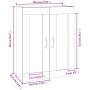 Armario colgante de pared gris hormigón 69,5x32,5x90 cm de vidaXL, Aparadores - Ref: Foro24-812307, Precio: 56,59 €, Descuent...