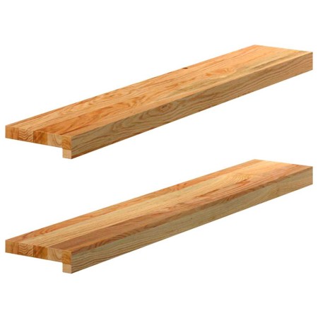 Alféizares de ventana 2 uds madera maciza roble marrón claro | Foro24.es | Tu tienda online para hogar, jardín y más Foro24.es