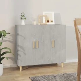 Concrete gray engineered wood sideboard 90x34x80 cm by vidaXL, Sideboards - Ref: Foro24-812496, Price: 79,16 €, Discount: %