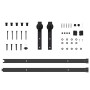Kit de herrajes para puertas correderas acero negro 213,5 cm | Foro24.es | Tu tienda online para hogar, jardín y más Foro24.es