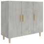 Betongraues Sideboard aus Holzwerkstoff, 90 x 34 x 80 cm von vidaXL, Sideboards - Ref: Foro24-812496, Preis: 79,99 €, Rabatt: %