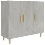 Betongraues Sideboard aus Holzwerkstoff, 90 x 34 x 80 cm von vidaXL, Sideboards - Ref: Foro24-812496, Preis: 80,16 €, Rabatt: %