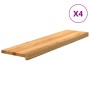 Peldaños de escalera 4 uds madera maciza roble marrón claro | Foro24.es | Tu tienda online para hogar, jardín y más Foro24.es