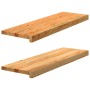 Peldaños de escalera 2 uds madera maciza roble marrón claro | Foro24.es | Tu tienda online para hogar, jardín y más Foro24.es