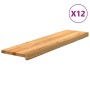 Peldaños de escalera 12 uds madera maciza roble marrón claro | Foro24.es | Tu tienda online para hogar, jardín y más Foro24.es