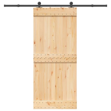 Puerta corredera con herrajes madera maciza de pino 90x210 cm | Foro24.es | Tu tienda online para hogar, jardín y más Foro24.es
