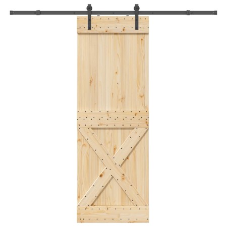 Puerta corredera con herrajes madera maciza de pino 80x210 cm | Foro24.es | Tu tienda online para hogar, jardín y más Foro24.es