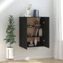 Black engineered wood hanging cabinet 69.5x34x90 cm by vidaXL, Lockers and storage cabinets - Ref: Foro24-812268, Price: 74,2...