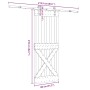 Puerta corredera con herrajes madera maciza de pino 80x210 cm | Foro24.es | Tu tienda online para hogar, jardín y más Foro24.es