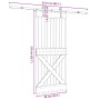 Puerta corredera con herrajes madera maciza de pino 90x210 cm von , Türen - Ref: Foro24-3332757, Preis: 206,09 €, Rabatt: %
