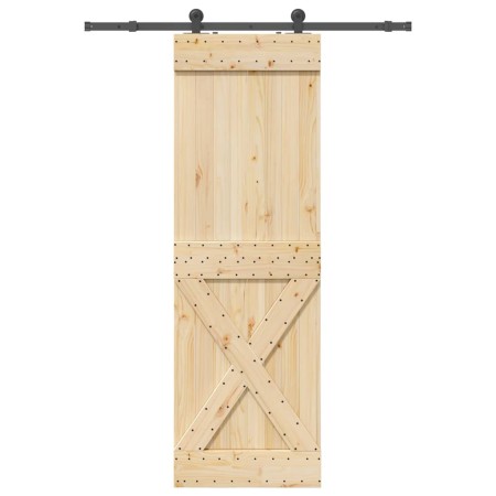 Puerta corredera con herrajes madera maciza de pino 70x210 cm | Foro24.es | Tu tienda online para hogar, jardín y más Foro24.es