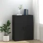 Black engineered wood hanging cabinet 69.5x34x90 cm by vidaXL, Lockers and storage cabinets - Ref: Foro24-812268, Price: 74,2...
