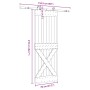 Puerta corredera con herrajes madera maciza de pino 70x210 cm | Foro24.es | Tu tienda online para hogar, jardín y más Foro24.es