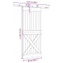Puerta corredera con herrajes madera maciza de pino 85x210 cm von , Türen - Ref: Foro24-3332762, Preis: 187,85 €, Rabatt: %