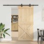 Puerta corredera con herrajes madera maciza de pino 100x210 cm | Foro24.es | Tu tienda online para hogar, jardín y más Foro24.es