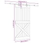 Puerta corredera con herrajes madera maciza de pino 100x210 cm | Foro24.es | Tu tienda online para hogar, jardín y más Foro24.es