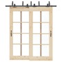 Kit de herrajes para puertas correderas acero negro 200 cm | Foro24.es | Tu tienda online para hogar, jardín y más Foro24.es