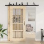 Kit de herrajes para puertas correderas acero negro 200 cm | Foro24.es | Tu tienda online para hogar, jardín y más Foro24.es
