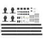 Kit de herrajes para puertas correderas acero negro 200 cm | Foro24.es | Tu tienda online para hogar, jardín y más Foro24.es