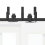 Kit de herrajes para puertas correderas acero negro 200 cm | Foro24.es | Tu tienda online para hogar, jardín y más Foro24.es