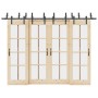 Kit de herrajes para puertas correderas acero negro 305 cm | Foro24.es | Tu tienda online para hogar, jardín y más Foro24.es