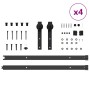 Kit de herrajes para puertas correderas acero negro 305 cm | Foro24.es | Tu tienda online para hogar, jardín y más Foro24.es