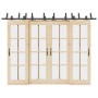 Kit de herrajes para puertas correderas acero negro 305 cm | Foro24.es | Tu tienda online para hogar, jardín y más Foro24.es