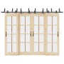 Kit de herrajes para puertas correderas acero negro 305 cm | Foro24.es | Tu tienda online para hogar, jardín y más Foro24.es