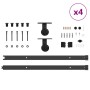 Kit de herrajes para puertas correderas acero negro 305 cm | Foro24.es | Tu tienda online para hogar, jardín y más Foro24.es