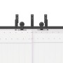 Kit de herrajes para puertas correderas acero negro 305 cm | Foro24.es | Tu tienda online para hogar, jardín y más Foro24.es