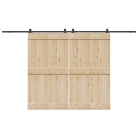 Kit de herrajes para puertas correderas acero