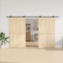 Kit de herrajes para puertas correderas acero negro 366 cm | Foro24.es | Tu tienda online para hogar, jardín y más Foro24.es
