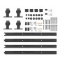 Kit de herrajes para puertas correderas acero negro 366 cm | Foro24.es | Tu tienda online para hogar, jardín y más Foro24.es