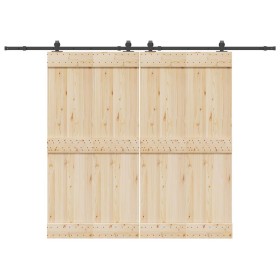 Kit de herrajes para puertas correderas acero