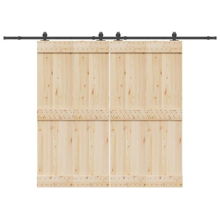 Kit de herrajes para puertas correderas acero negro 305 cm | Foro24.es | Tu tienda online para hogar, jardín y más Foro24.es