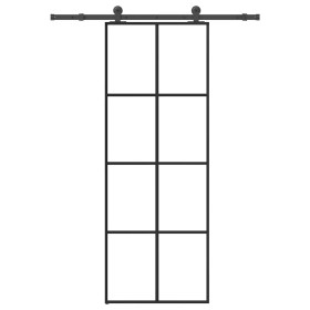 Puerta corredera con set herrajes vidrio ESG