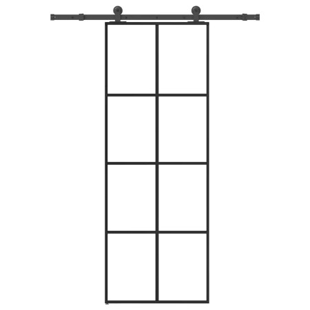 Puerta corredera con set herrajes vidrio ESG aluminio 76x205 cm | Foro24.es | Tu tienda online para hogar, jardín y más Foro24.es